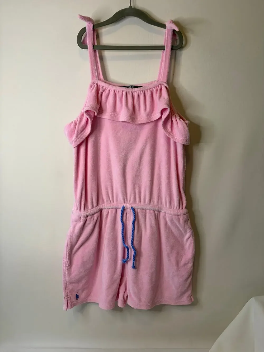 Ralph Lauren Girl's Towel Terry Swimwear Coverup Pink Size XL 16